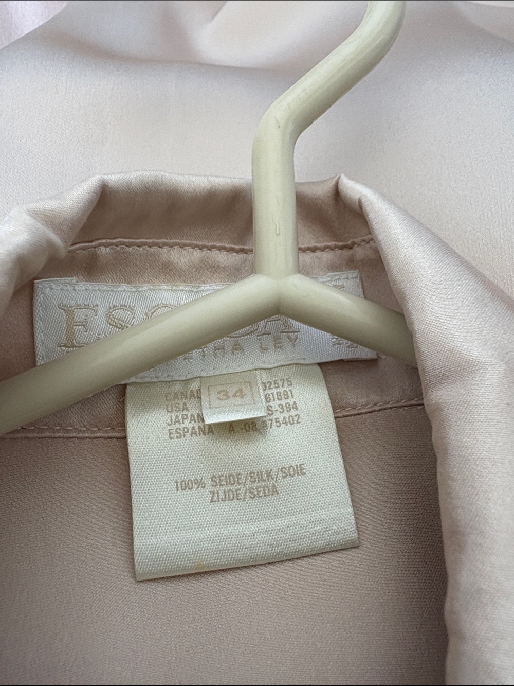 100% Silk Button-Up Blouse - Picture 6 of 8